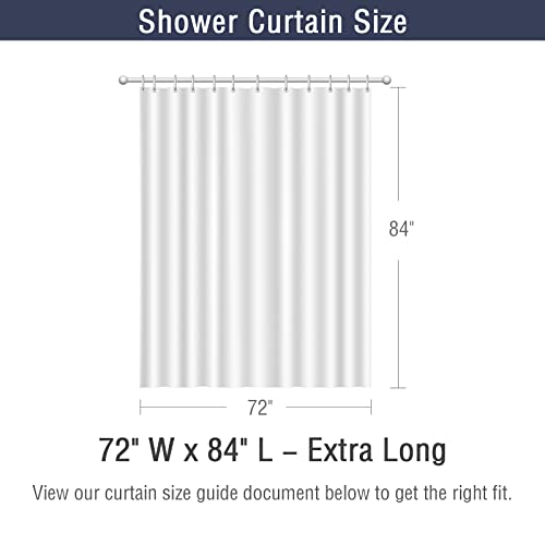 Beige Fabric Waterproof Shower Curtain or Liner, 72 x 84 | Fabric Shower Curtain Liner, Soft Cloth, Hotel Quality, Modern Style, Water-Resistant, Machine Washable - color: Fabric-beige, size: 72"W x 84"L (Pack of 1)