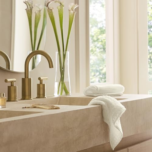 BOLL & BRANCH Turkish Waffle Washcloth Set, Cream | Set of 2 - 100% Organic Turkish Cotton - Lightweight Soft Absorbent Luxury Spa Washcloths, Waffle Weave Texture - Quick Dry - color: Cream, style: Turkish Waffle
