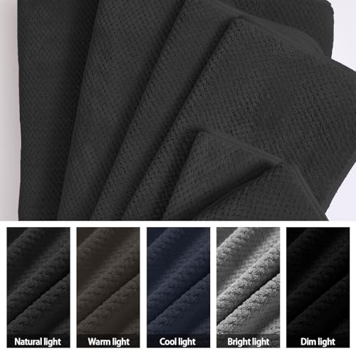 8 Piece Bath Towel Set,Extra Large Bath Sheets 35"x70"-Black | Super Soft Microfiber, Lint Free & Quick Dry Towels for Bathroom,Gym,Hotel–2 Bath,2 Hair,2 Hand,2 Washcloths - color: Black, size: 8Piece Towel Set