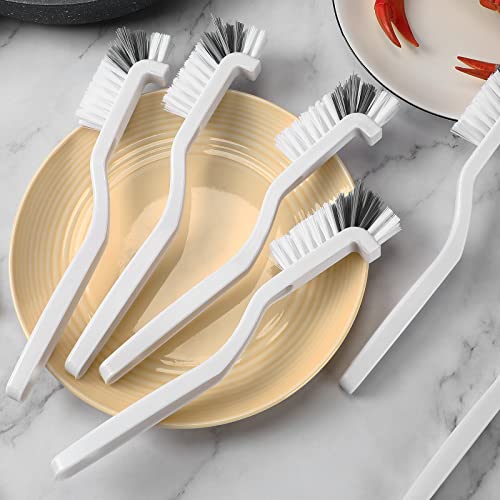 Rtteri 48 Pcs Kitchen Scrub Brush Bulk Plastic Sink Bathroom Cleaning Edge Corner Brush for Household Bottle Dish Tile Lines Window Track Crevice with Stiff Bristle