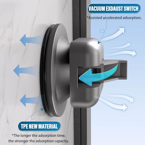 Onemake Suction Cup Shower Caddy, Shower Shelf, Bathroom Organizer, Gray | No-drill Rustproof Aluminum Removable Caddy with Hooks, Wall Mounted Shower Organizer, Corner Shampoo Holder for Bathroom - style: 1 Tier-Gray Square Caddy
