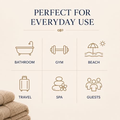 Towel Set for Bathroom, 3 Piece Turkish Cotton Bath Hand and Wash Towels | Mixed size set in Silver Grey, 600 gram weight. Double stitched hems suit family and guest use. - color: Silver Grey