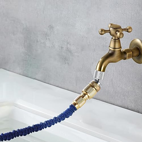 360° Swivel Quick Connect Faucet to Hose Adapter Sink Hose Aerator(Chrome) | Dishwasher Faucet Adapter, Male To Female Hose Adapter for Dishwasher, Kitchen, Garden - 15/16-27 Male to 55/64-27 Female - color: Faucet Hose Adapter-F