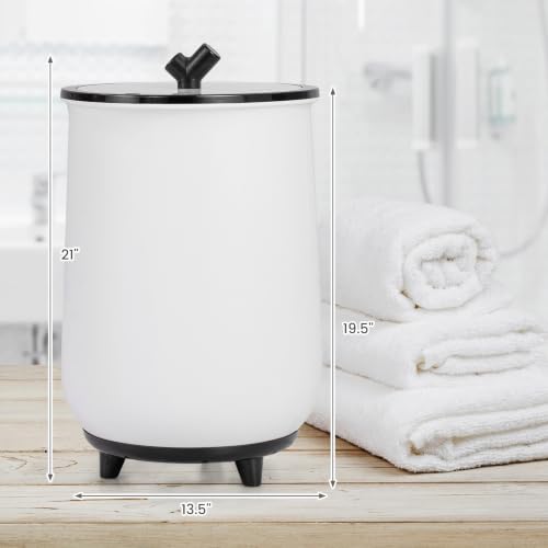 ERGOMASTER Towel Warmer Bucket, Heated Towel Warmer, Electric Towel Heater with Temperature Control and Timer, 23L Large Capacity Freestanding Hot Towel Warmer for Bathroom Spa Salon Hotel (Black) - color: Black