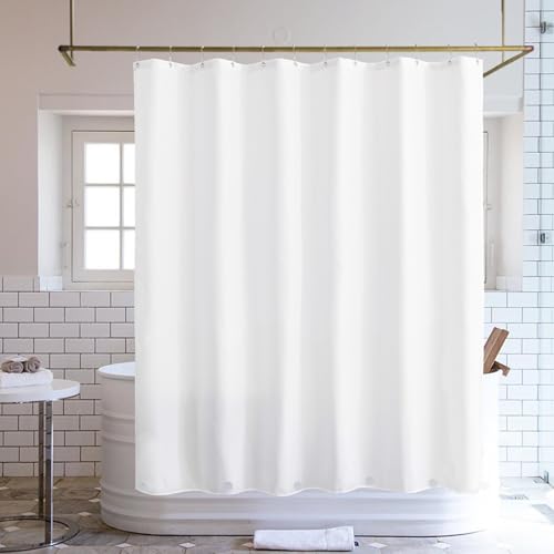 Felisa 2 Pack Waterproof Fabric Shower Curtain Liner with 6 Weighted Magnets,72 x 72 inch Hotel Quality & Soft Cloth Shower Curtain,Washable White Shower Curtain Liner for Bathroom - size: 72"W x 72"L (Pack of 2)
