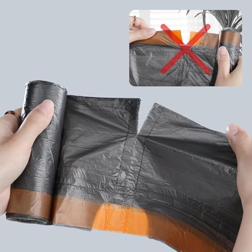 MOPALL Small Trash Bags with Drawstring, 2.6-4 Gallon, Black | 75 Count - size: Trash Bags (Pack of 75)