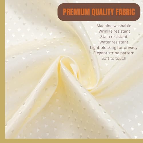 Fabric Shower Curtains - Fabric Shower Curtain Liner Washable - Hotel Quality Shower Curtains - Bathroom Shower Curtain - Cloth Shower Curtain- With 12 Hooks 72in x 72in - color: Beige