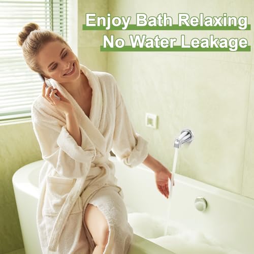Enhon Tub Spout, Universal Fits 1/2'' Copper Pipe, 1/2'' IPS and 3/4'' IPS, Bathroom Bathtub Tub Faucet Replacement with Adapters (with Diverter,Chrome) - color: Chrome, style: with Diverter