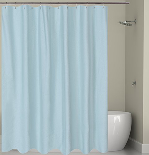 Barossa Design Soft Fabric Shower Liner or Curtain, Hotel Quality, Machine Washable, Water Repellent, Blue, 70 x 72 inches - color: Blue Aqua, size: 70"W x 72"L (Pack of 1)