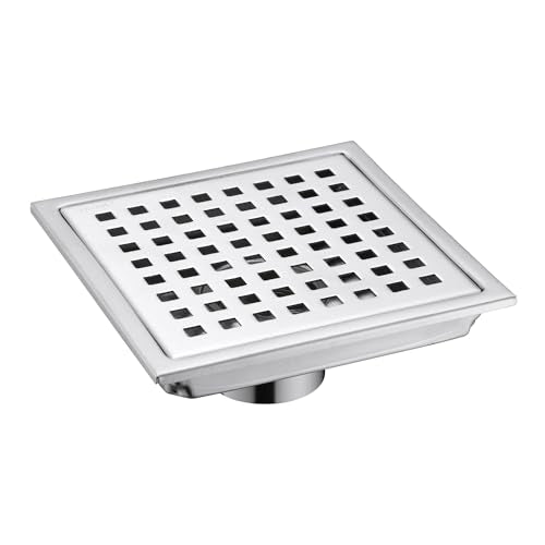 6 in. x 6 in. Stainless Steel Square Shower Floor Drain in Stainless Steel, FD01-6-TB - color: Stainless Steel