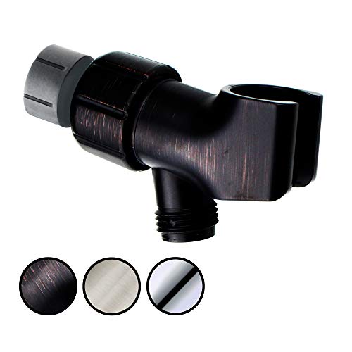 YOO.MEE Adjustable Shower Arm Bracket, 360° Swivel Ball Joint | POM ball joint, large angle adjustable, fits handheld showers, oil rubbed bronze finish
