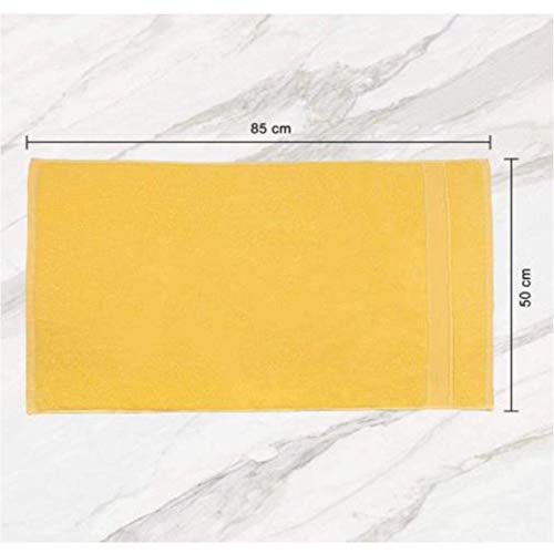 Lchkrep Bathroom Hand Towels (14x30 inch), Home Soft Cotton Super Soft Highly Absorbent Hand Towels for Bath, Hand, Face, Gym and Spa (Yellow-4Pack) - color: Yellow-4pack