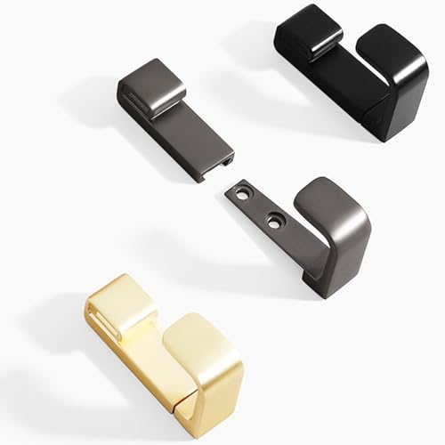 2pcs Coat Hanger Wall Mount Heavy Duty Heavy Duty Coat Hooks Zinc Alloy Robe Hooks Wall Mounted with Screws for Key, Towel, Bags, Cup, Hat (Gold) - color: Gold