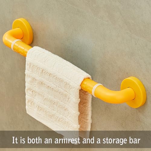 Shower Grab Bar, Children's Grab Bar, Non-Slip Texture, Suitable for Shower and Bathtub(Yellow) - color: Yellow