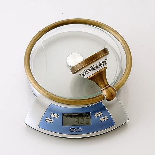 Towel Ring Antique Brass Hanger Hand Towel Holder for Bathroom Kitchen Accessories Wall Mounted,Porcelain Design - color: Towel Ring