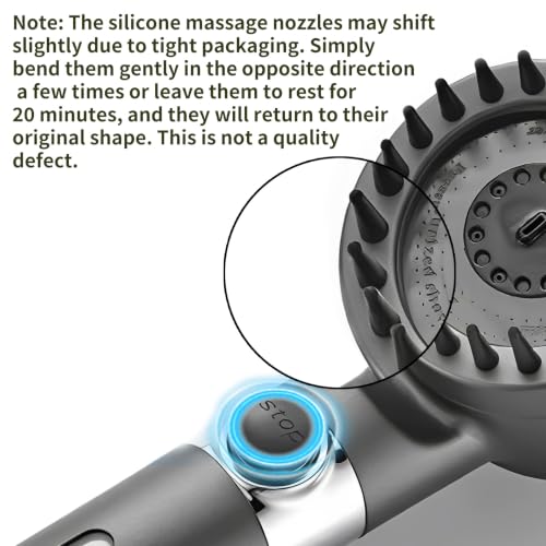 Filtered Shower Head with Handheld, 3 Spray High Pressure Ionic Technology Showerhead, 8 Filters & Anti-Clog Nozzles for Hard Water, Filter out Impurities Reduce Dry Itchy Skin, 2 Hoses, ON/OFF Switch | 3 Spray Showerhead, Anti-Clog Nozzles for Hard Water