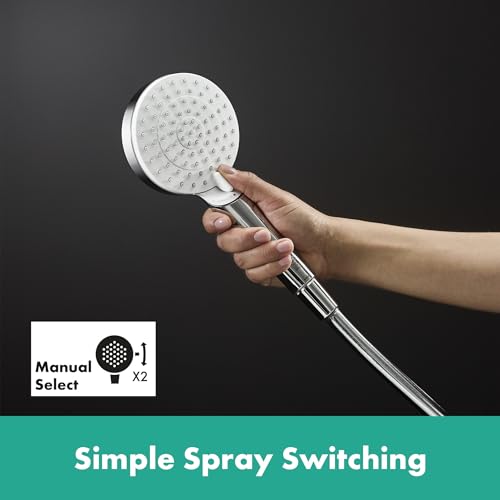 hansgrohe Crometta S 240 1jet Showerpipe Reno EcoSmart 9 l/min chrome 27270000, without thermostat/mixer - size: without thermostat/mixer, style: 1 spray mode + EcoSmart water saving