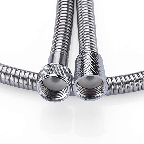 Rainovo Shower Hose Stainless Steel, 71 Inches(6 Feet) Extra Long Handheld Shower Head Hose Extension Replacement, Kink-Free Flexible Shower Hose Attachment For Shower Head Brushed Nickel. - size: 71 inches