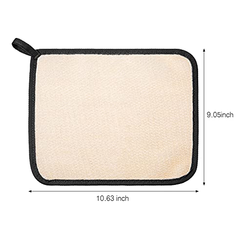Tatuo 10 Count Exfoliating Wash Cloths for Body and Face Facial Bath Scrub Soft Weave Loofah Towel Exfoliate Bath Towel Remove Dead Skin Wash Cloth for Women Man (Black Edge)