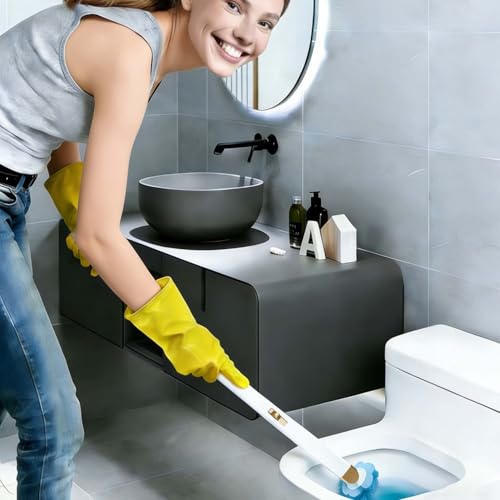 Disposable Toilet Brush with 36 Refills,Toilet Bowl Cleaner,Toilet Cleaning Supplies,Wall Mounted Toilet Wand Brush Kit with Holder for Bathroom Cleaning & Hygiene Bathtub Maintenance