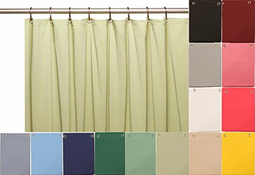 Elegant Home Heavy Duty Vinyl Shower Curtain Liner with 12 Metal Grommets (Willow Green) - color: Willow Green