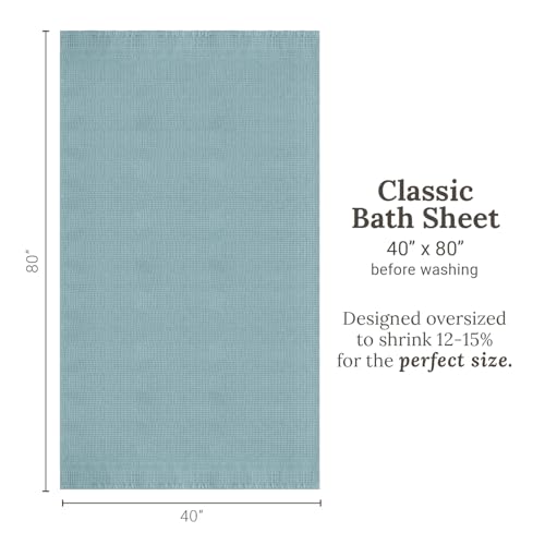 GILDEN TREE Waffle Bath Sheet Large Bath Towels Quick Dry Thin Body Towels, 40x80 Oversized Bath Towels for Adults, 2 Pack Bath Sheet Set, Classic Style (Seafoam) - color: Seafoam, size: Bath Sheet (2 Pack)