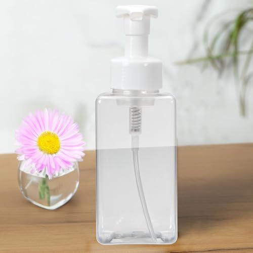 Ginger Lily Farms 2-Pack/15 oz Foaming Soap Dispenser, Plastic | for Hands, Body & Hair, Moisturizing Wash, Salon Wash, Spa Cleanser, Salon & Spa Essentials, Manicure & Pedicure Supplies - style: 15 Oz Clear
