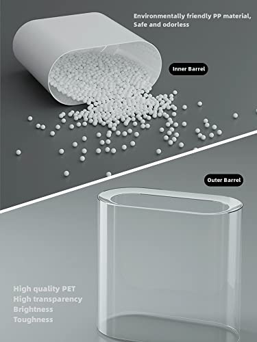 IEEK Small Waste Basket Slim Trash Can 3.2 Gallon/12L Clear and White Garbage Can Rectangle Plastic Wastebaskets Container Bin for Narrow Spaces Office,Bathroom, Bedroom,Kitchen,Living Room,Study - color: Clear and White