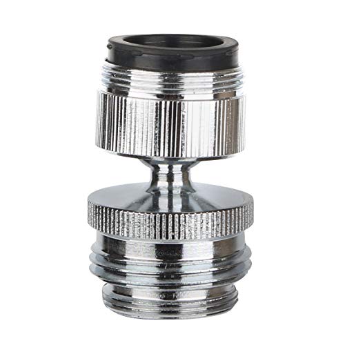 Hibbent Faucet Adapter Kit, Swivel Aerator Adapter to Connect Garden Hose - Multi-Thread Kitchen Sink Faucet to Garden Hose Adapter 3/4 Inch - Chrome Finished - color: Chrome, style: Swivel Garden Hose Adapter