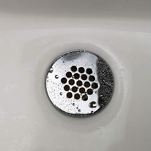 Purelux Grid Drain Strainer Assembly with Overflow for Bathroom Sink, Made of Brass Chrome Finish - color: Grid_chrome
