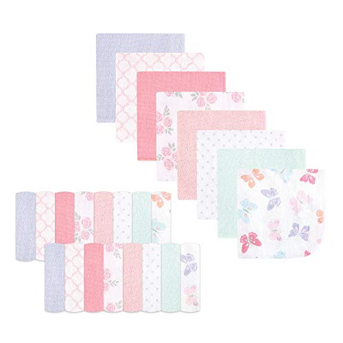 Hudson Baby Unisex Baby Rayon from Bamboo Washcloth Bundle, Butterflies, One Size - color: Butterflies