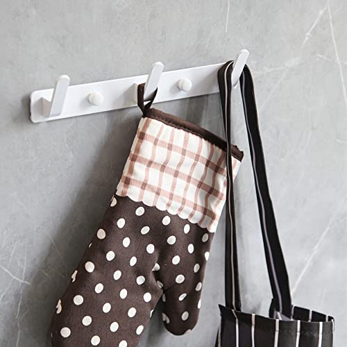 3 Hooks Matte White Bathroom Towel Hooks Mounted Wall Adhesive Heavy Duty Farmhouse Bath Coat Stick on Rack Hat Wall Hook Sticky White Kitchen Robe Rack Coat Hook White 3 Hooks Rack Towel for Bathroom - color: White, size: 9.25*1.18*1.38 inch(3hooks)