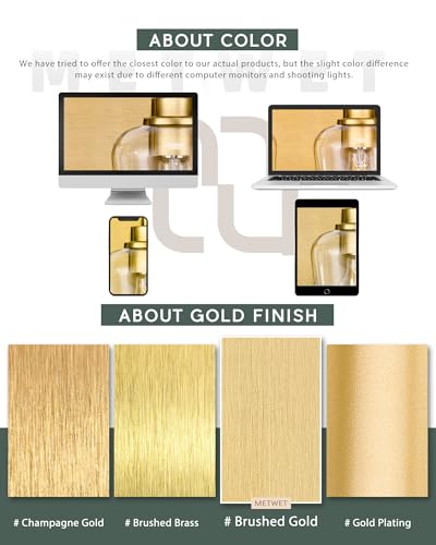4-Light Brushed Gold Bathroom Vanity Light, Wine Clear Glass Shades | 25.4" modern bathroom light fixtures over mirror, E26 base, bulbs not included, VL155-BG-4 - color: Brushed Gold, Wine Glass Shade, size: 4-light
