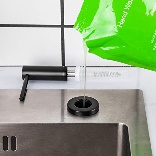 Matte Black Kitchen Sink Soap Dispenser GAPPO Countertop Pump Hand Lotion Built in Bottle Upgrade Stainless Steel Screw - color: Matte Black