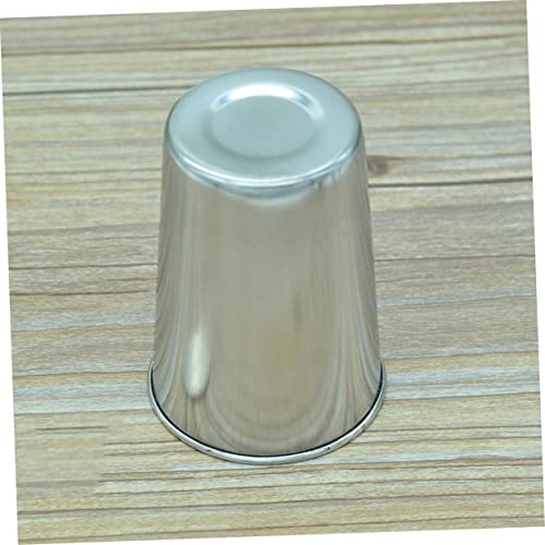 2pcs Stainless Steel Water Cups Brushed Bathroom Tumblers for Beverages Toothbrushes and Multi Use and Easy to Clean - size: 6X6cm