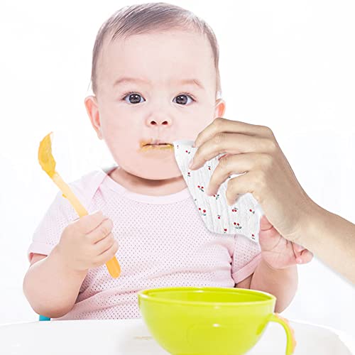 Baby Msulin Washcloths Newborn Face Towel - Baby Muslin Burp Cloths 6Pack Soft Absorbent Natural Cotton Wash Towel 10"X10" Baby Bath Towels Wipes Baby Registry as Shower - color: 4 Layers-6pack-coton