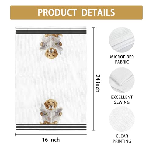 Funny Bathroom Hand Towels,Golden Retriever Bathroom Hand Towels | Golden Retriever Gifts for Women,Animals Dog Hand Towels for Bathroom Washroom Restroom, 16x24 Inch - color: Bathroom-3