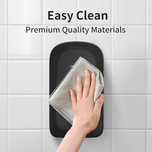 JETWELL Touchless Wall Mount Stainless Steel Soap Dispenser 34OZ/1000ML | Black Matte Cover, Large Capacity, Battery Powered, Liquid Soap, Commercial & Home Use - color: Black Matte Stainless Steel