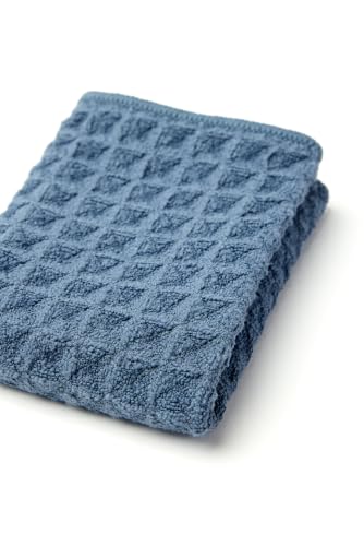 GEOMETRY Midnight Blue Waffle Washcloths - color: Midnight, size: 10"x10" (3 pack)