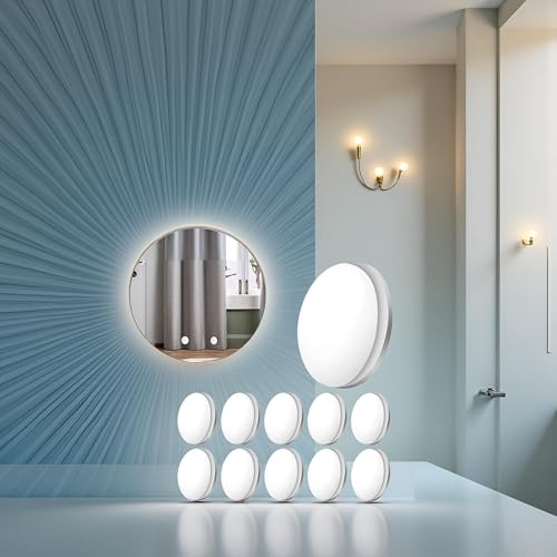 GANPUB 4 Pcs Magnetic Shower Curtain Magnets Weights Drapery Weights, Waterproof Heavy Duty Curtain Liners Weights Bottom, Bathroom Curtain Weight Clips, Shower Curtains, Hooks and Liners(White)