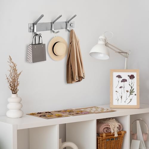 GlazieVault Coat Hooks for Wall - Stainless Steel Coat Hooks (2 Pack) - Heavy Duty Coat Hooks Wall Mounted - Wall Hanger Wall Hooks and Clothes Hooks for Hanging