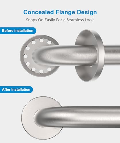 1Pcs 57-Inch ADA Compliant Grab Bar | 1.5" Diameter, Handicap Friendly, Commercial & Residential Bathrooms, Shower Bathtub,Brushed Stainless Steel