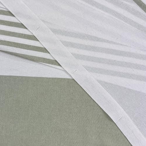 Sage Green Fabric Shower Curtain, Cotton Striped Textured Design, 70 x 72 Shower Curtain, Modern Farmhouse Bathroom Decor, Collin Sage - color: Collin Sage