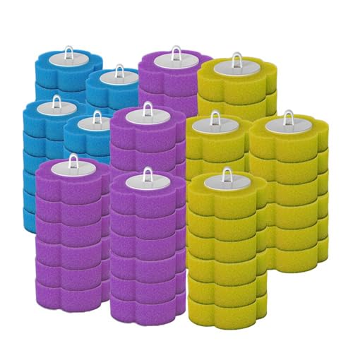 Disposable Toilet Brush with 54 Refills Holder Wall Mount Scrub Kit | Built-in cleaner, Ergonomic wand, Long handle, No wash,Click-discard, 2x Adhesive Sheet - color: 1 Wand+54