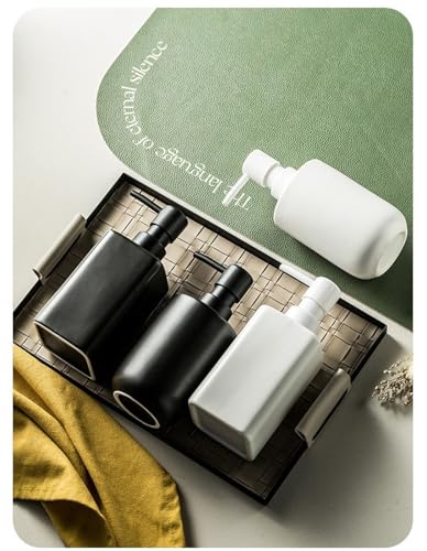 Lotion Dispenser Matte Soap Dispenser Ceramic Lotion for Bathroom Countertop Dish Soap Pump - color: Matte White, size: Circular