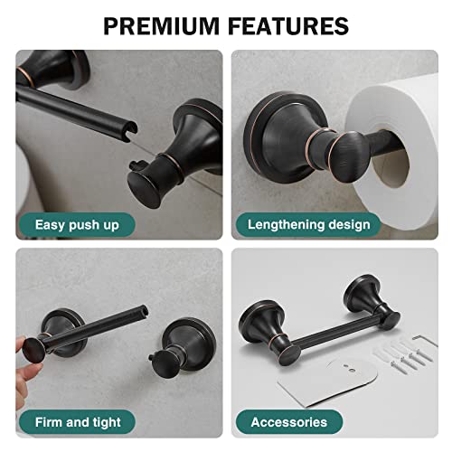 Hoimpro Wall Mounted Rustproof Toilet Tissue Paper Holder Bathroom Accessories Toilet roll Paper Hanger, Oil Rubbed Bronze - color: Oil Rubbed Bronze