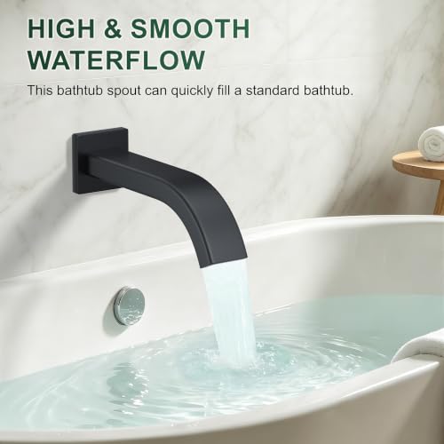 Rain Shower System with Rough-in Valve, Ceiling Mount Shower Faucet Set with 12" & 6" Dual Rain Shower Heads, 2-in-1 Handheld Shower, Tub Spout, 4-Function Complete Shower Fixture, Matte Black - color: Matte Black, size: Ceiling Mount-12"+6" head with Tub