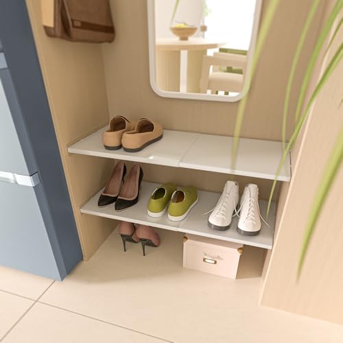 Large Expandable Wardrobe Shelves, Heavy-Duty Metal Closet Shelf Wardrobe Shelves Organizer System, Under Sink, 15.7''W, 3Pack - size: 26-38'' x 15.8'' W