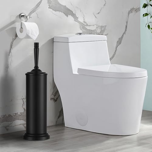 Black Toilet Brush and Holder Set,Toilet Bowl Brush and Holder | Heavy Duty Toilet Brush for Bathroom, Stainless Steel Toilet Cleaner Brush,Deep Cleaning,Space Saving,Covered Brush - color: Black