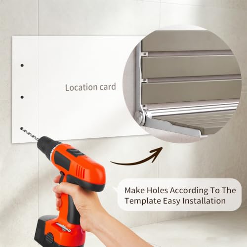 Wall Mount Shower Seat 18" for Adults | Shower Bench Wall Mount for Inside Shower, Fold Down Shower Seat, Shower Seats for Adults - color: Grey & Stainless Steel & Silver